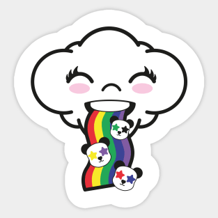 Happy cloud rainbow Sticker